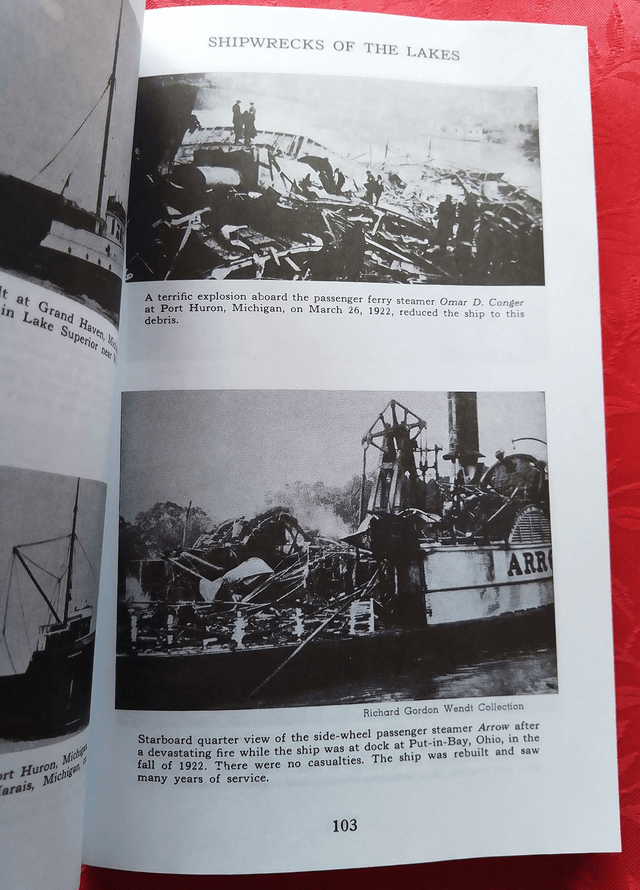 SHIPWRECKS OF THE LAKES Told in Story and Picture by Dana Thomas Bowen - Paperback ISBN:  9780912514215 