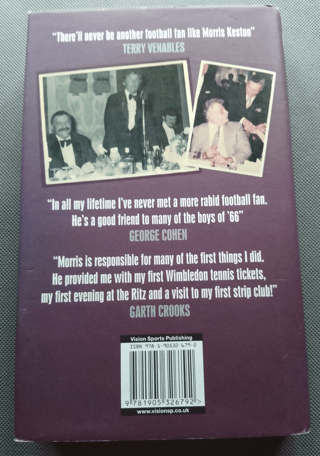 SUPERFAN by Morris Keston & Nick Hawkins SIGNED Hardback  ISBN:  9781905326792